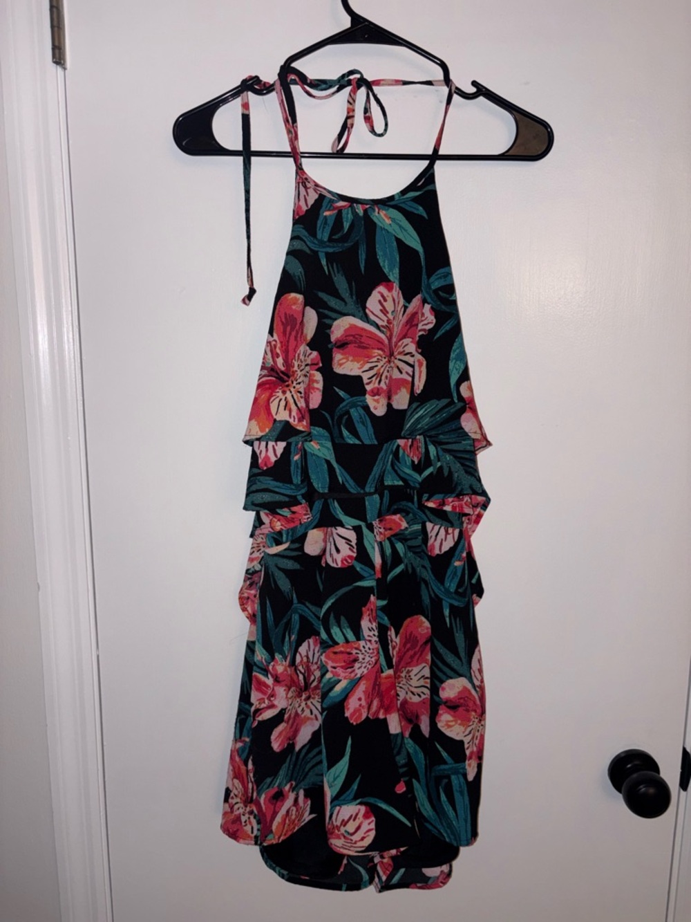 🍀4 for 25🍀 Charolette Russe | Black Floral Romper